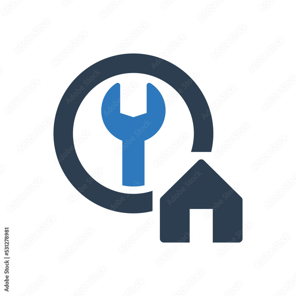 Home Repair Icon - Property Construction Icon Home Repair Icon - Property Construction Icon
