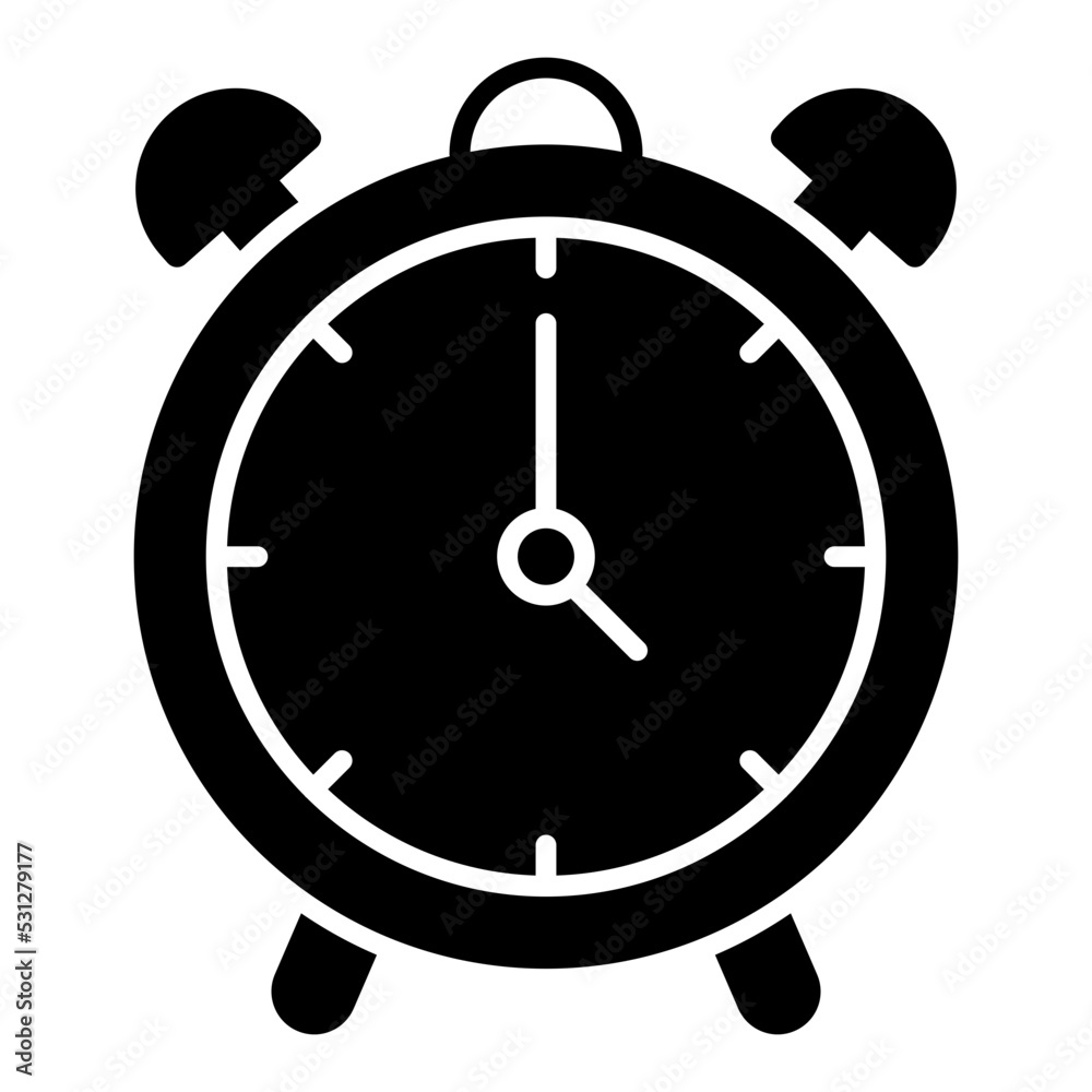 Modern design icon of alarm clock Modern design icon of alarm clock