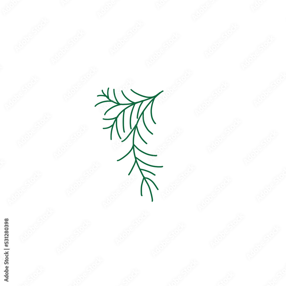 Green Pine Leaf Frame Green Pine Leaf Frame