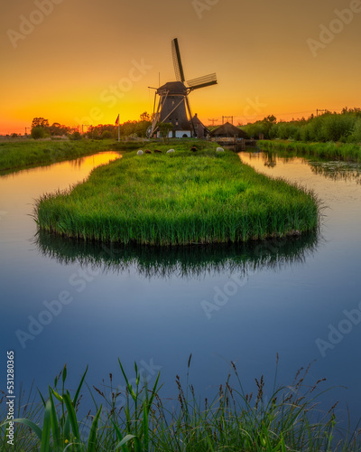 dutch windmill at sunset © Bart Hendrix
