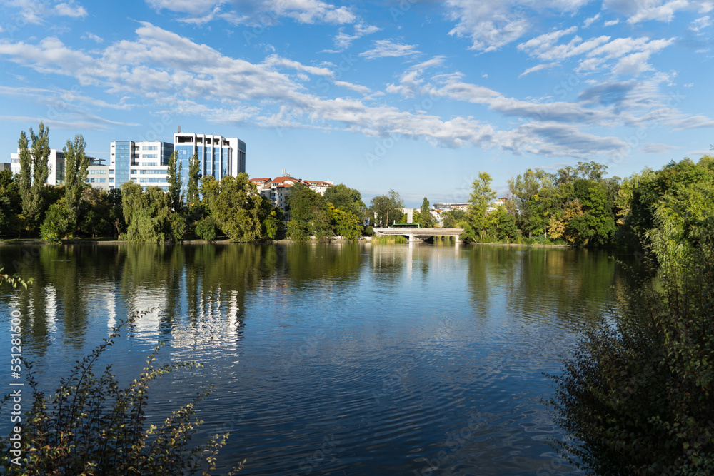lake and trees, Baneasa Lake, Matelotilor Alley, Bucharest City, Romania lake and trees, Baneasa Lake, Matelotilor Alley, Bucharest City, Romania