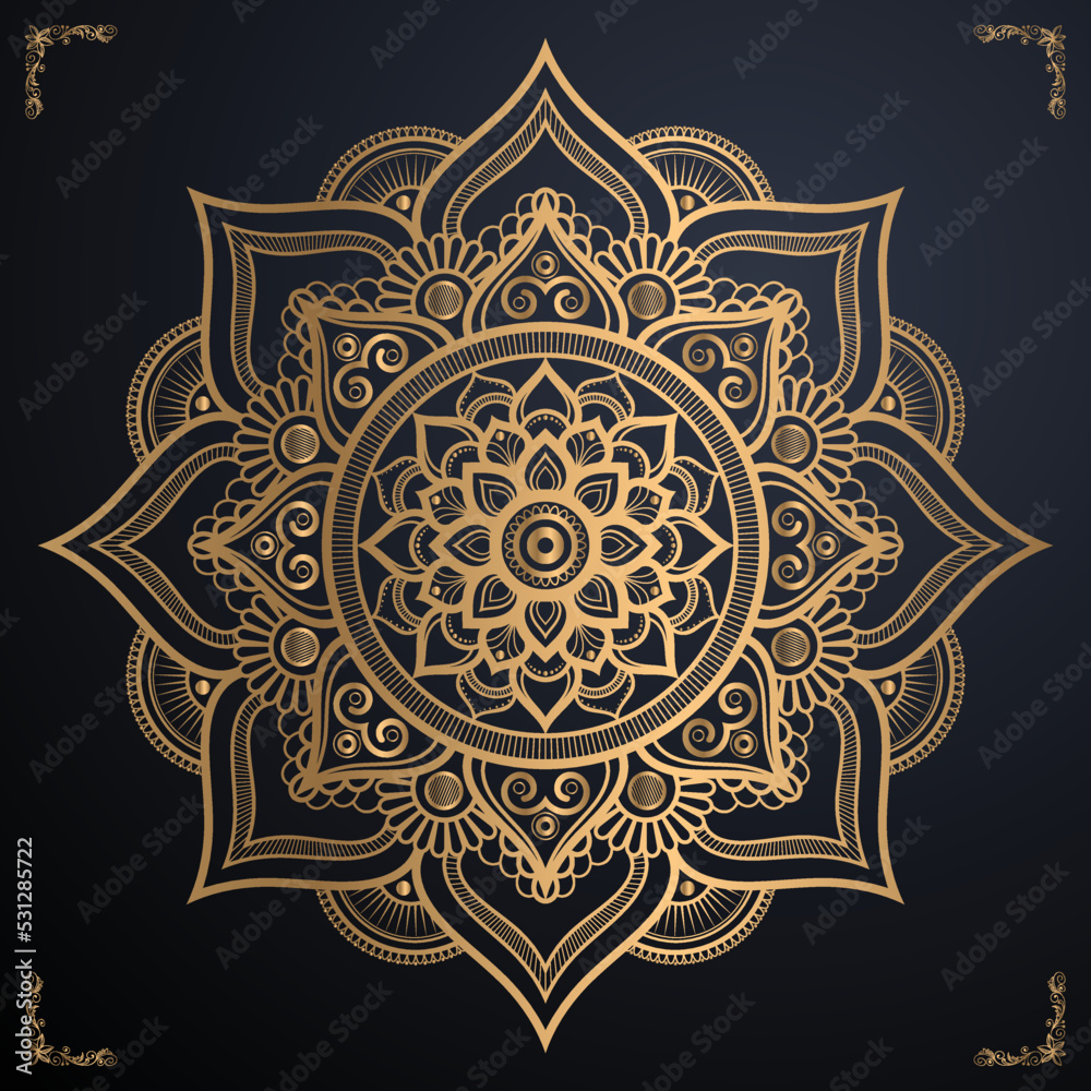 Luxury mandala background with ornament golden pattern and download eps file  
