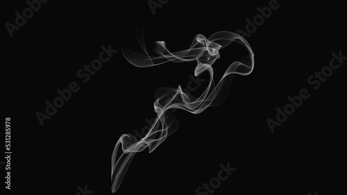 realistic smoke isolated on black background © Felippe Lopes