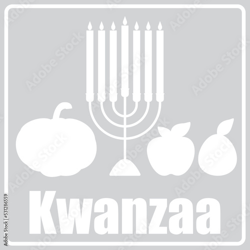 gray badge with white silhouette menorah