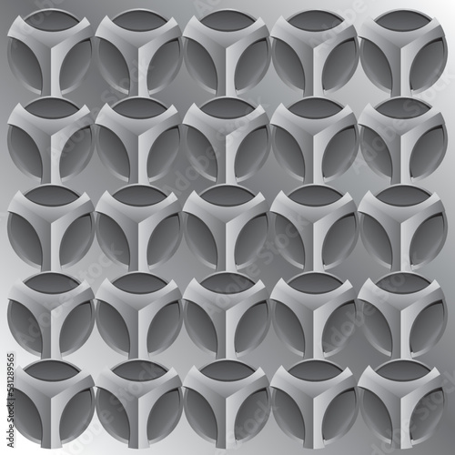 3d Grey and white Pattern Design