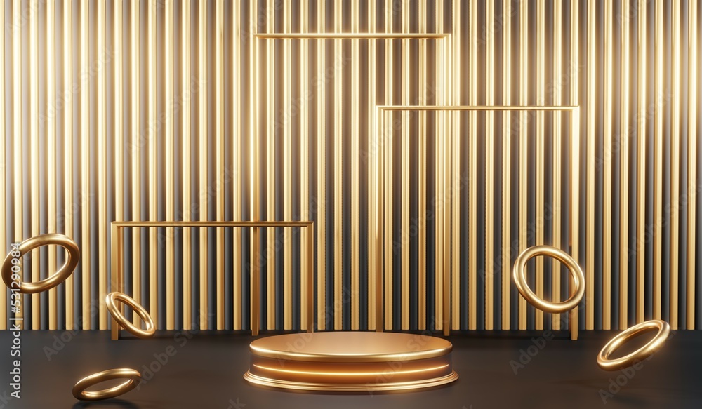 3D rendering of blank product background for cream cosmetics Modern black podium background 3D rendering of blank product background for cream cosmetics Modern black podium background