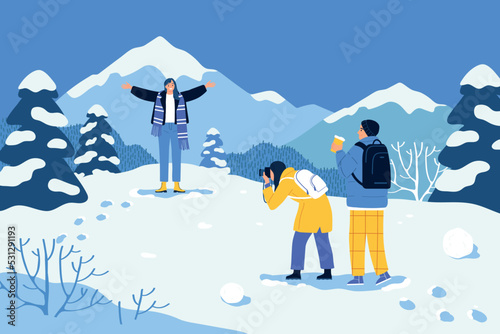 Winter Holiday Illustration