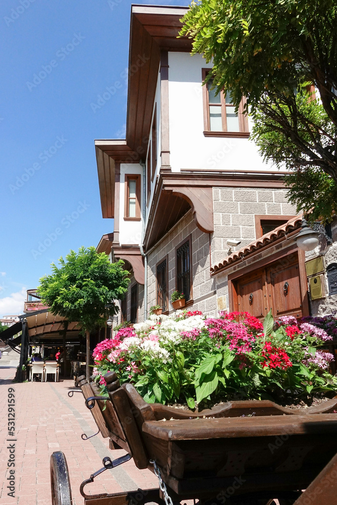 Hamamonu district with historical old mansions - Ankara, Turkey