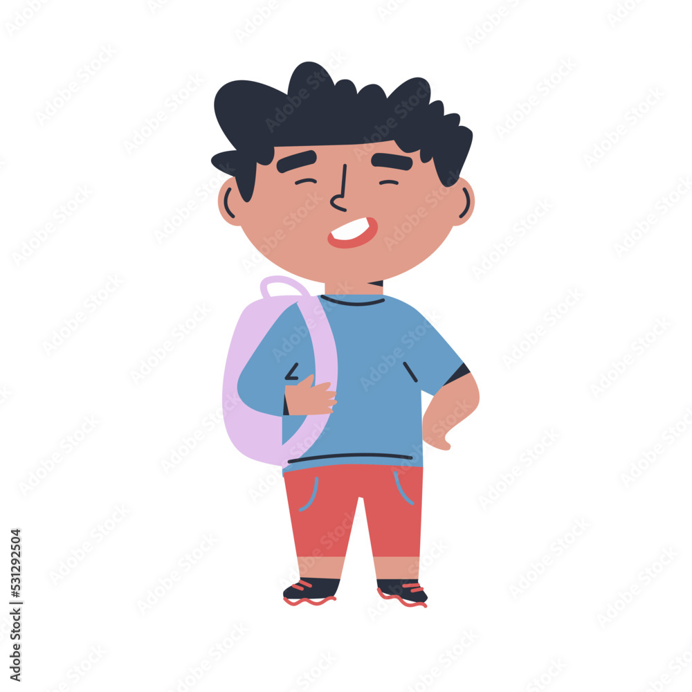 Little boy vector illustration. Back to school. Funny cartoon kids characters. Happy kids cartoon. Isolated on white background. Little boy vector illustration. Back to school. Funny cartoon kids characters. Happy kids cartoon. Isolated on white background.