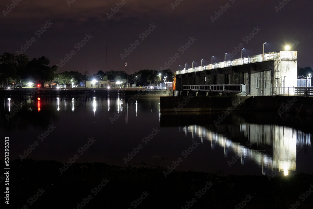Night Reflection of Franklin Locks Night Reflection of Franklin Locks