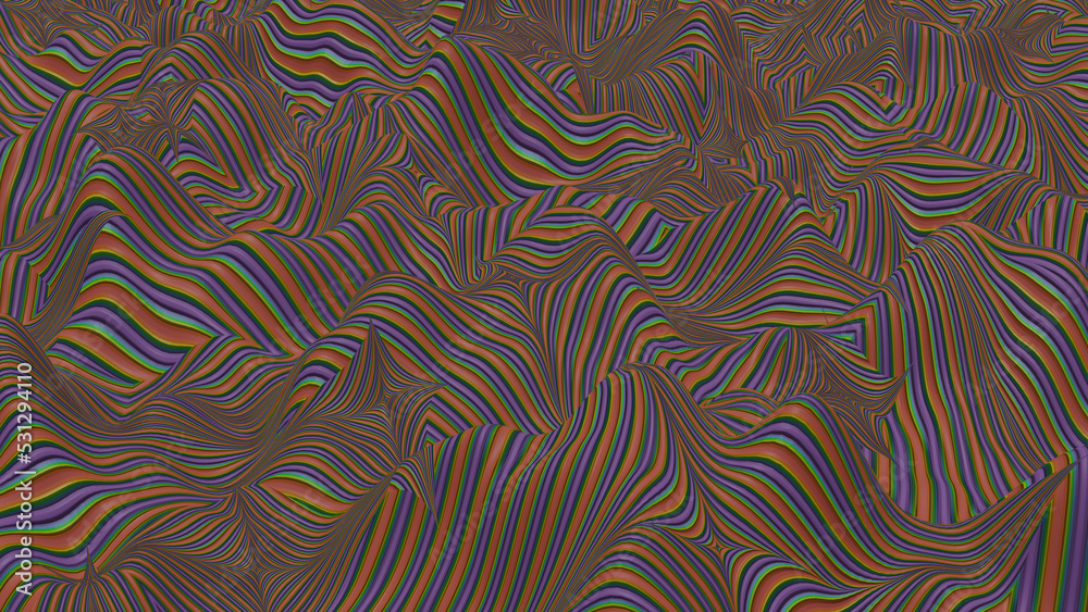 Colorful abstract wave and ripple (3D Rendering) Colorful abstract wave and ripple (3D Rendering)