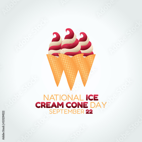 vector graphic of national ice cream cone day good for national ice cream cone day celebration. flat design. flyer design.flat illustration.