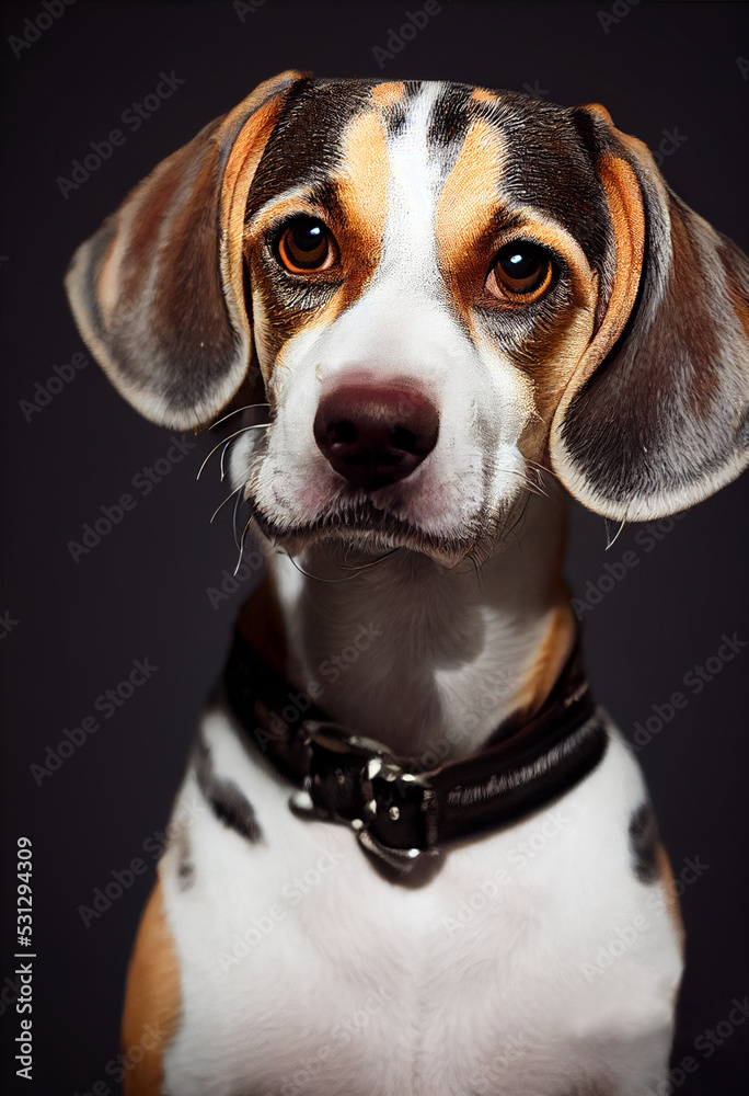 Beagle dog portrait 14