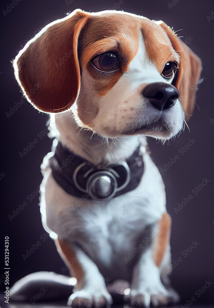Beagle dog portrait 15