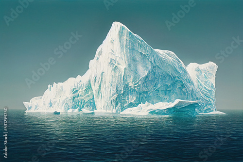 Iceberg in the ocean  ice  north