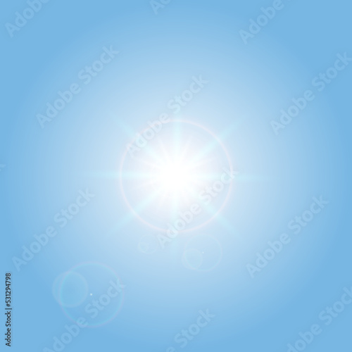 background vector sun light and bokeh illustration eps10