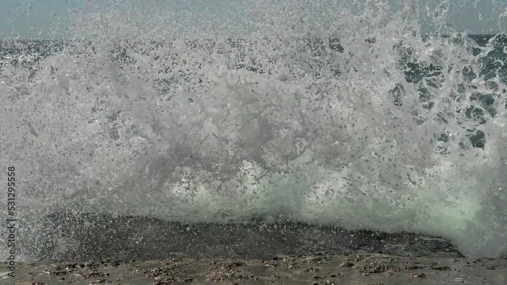 Ocean Water splash in super slow motion