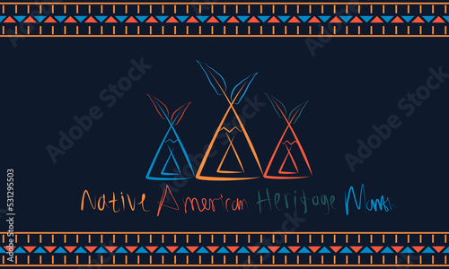Obraz na plátně Native american heritage month