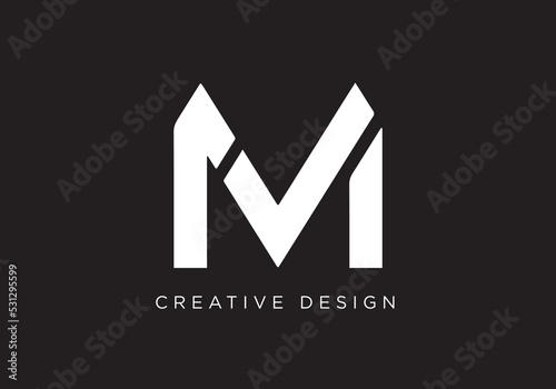 Letter MV Logo Design , MV Icon