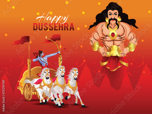 Lord rama killing ravana for happy dussehra