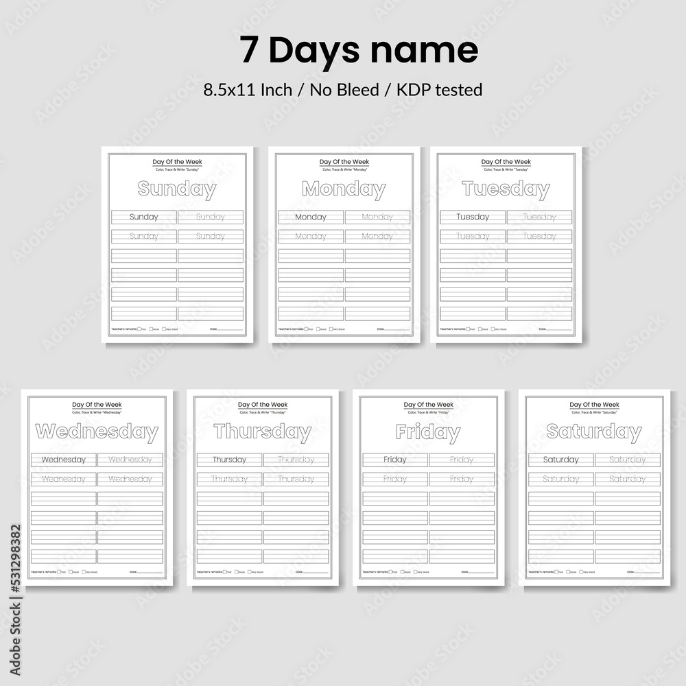 Day name of the week trace writing practice Printable tracing worksheet for Preschoolers and Kindergarten students Day name of the week trace writing practice Printable tracing worksheet for Preschoolers and Kindergarten students