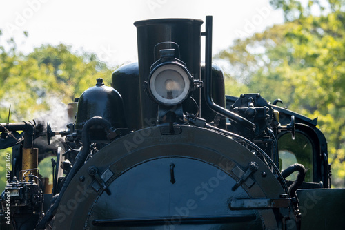 Obraz na płótnie old historic german steam locomotive at the Island ruegen w salonie
