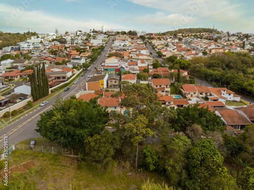 Foto aérea da região nobre de Valinhos, no interior do estado de São Paulo
