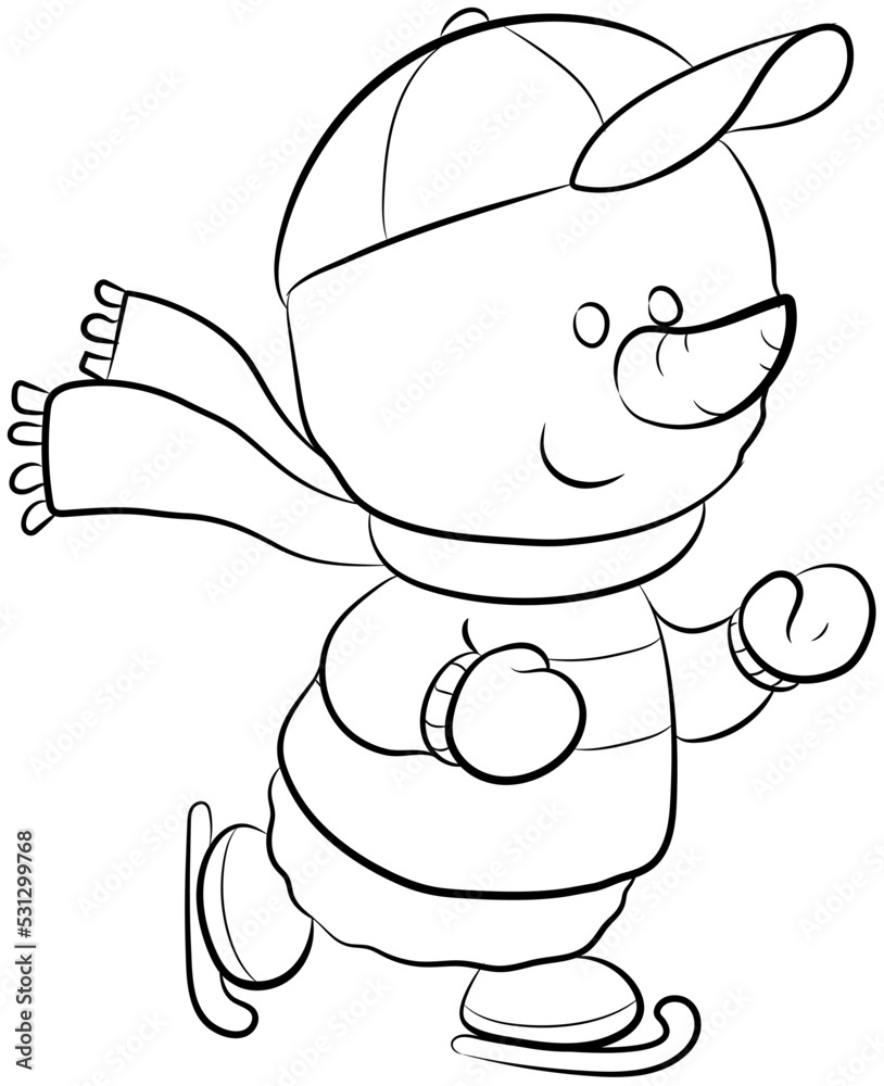 Niedlicher kleiner Schneemann - Vektor-Illustration Niedlicher kleiner Schneemann - Vektor-Illustration