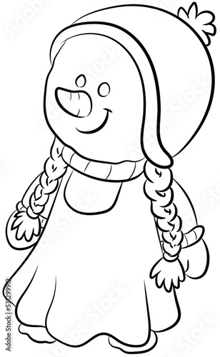 Niedliches Schneemädchen - Vektor-Illustration