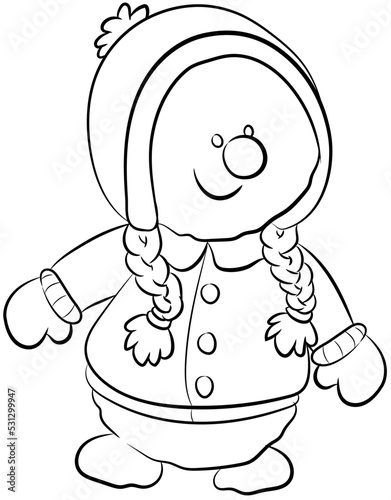 Niedliches Schneemädchen - Vektor-Illustration