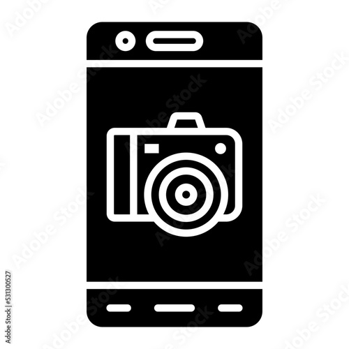 Mobile Camera Glyph Icon