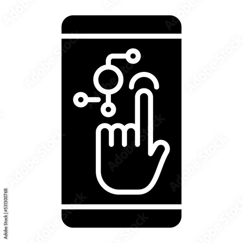 Touch Screen Glyph Icon