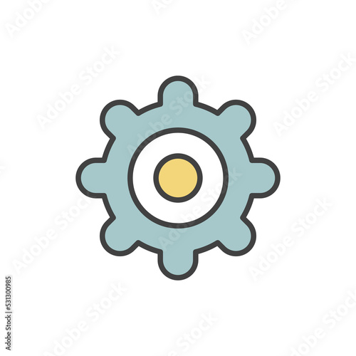 setting icon vector illustration logo template for many purpose. Isolated on white background. full color