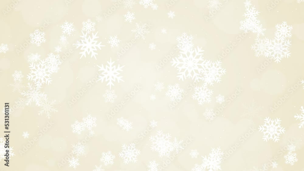 White abstract snowflakes fall slowly from the sky. Light yellow background for christmas with glitter and bokeh. Loop. 29,97 fps White abstract snowflakes fall slowly from the sky. Light yellow background for christmas with glitter and bokeh. Loop. 29,97 fps