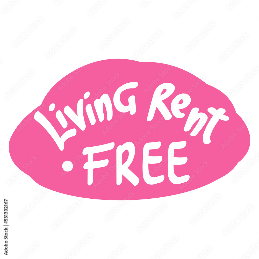 Living rent free Gen Z Slang Word typography Stock Vector | Adobe Stock