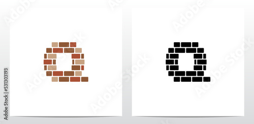 Brick Wall Letter Logo Design Q