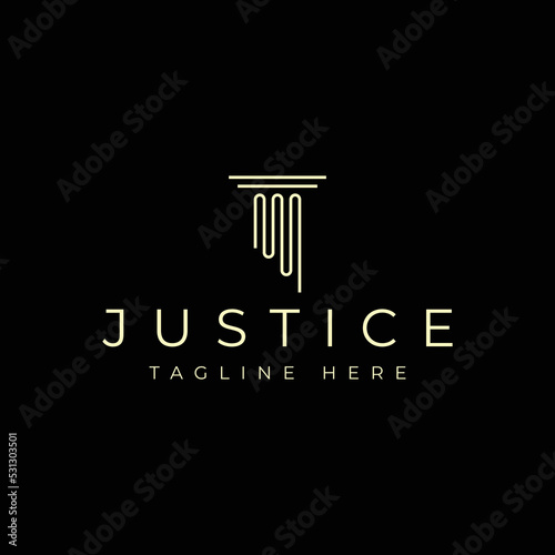 luxury Greek column pillar logo design
