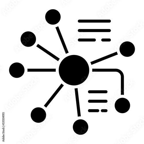 Chemical Bond Glyph Icon