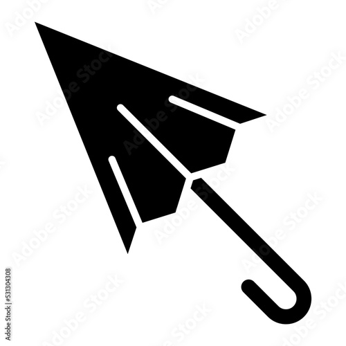 Closed Umbrella Glyph Icon