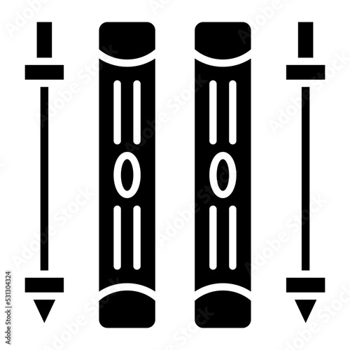 Skis Glyph Icon