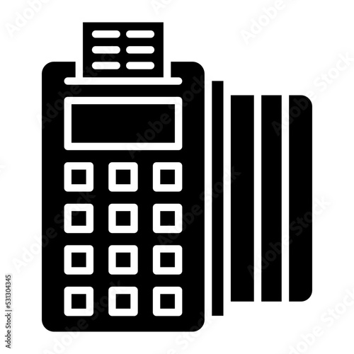 Card Machine Glyph Icon