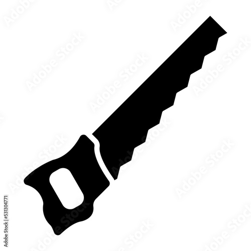 Handsaw Glyph Icon