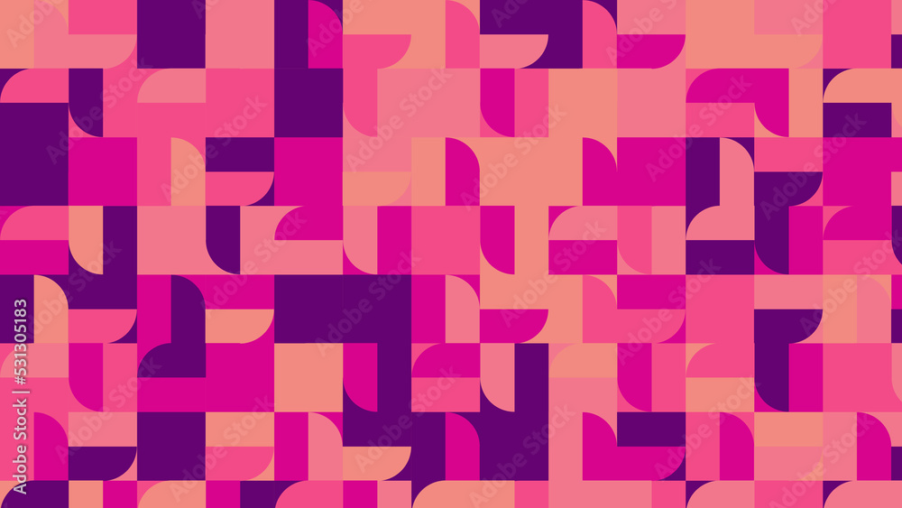 red, pink and blue geometric pattern, wallpaper for fabric, tile and tablecloth