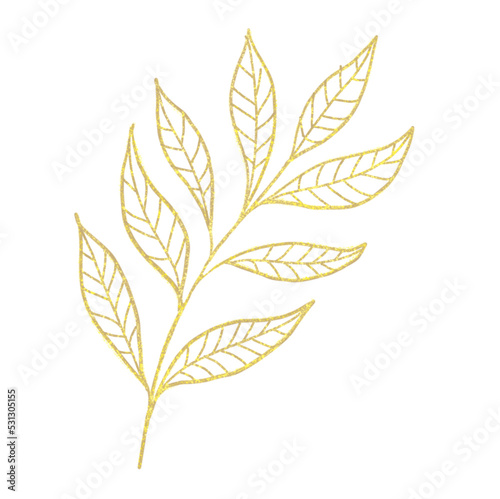 Wallpaper Mural Christmas Golden leaves  Torontodigital.ca