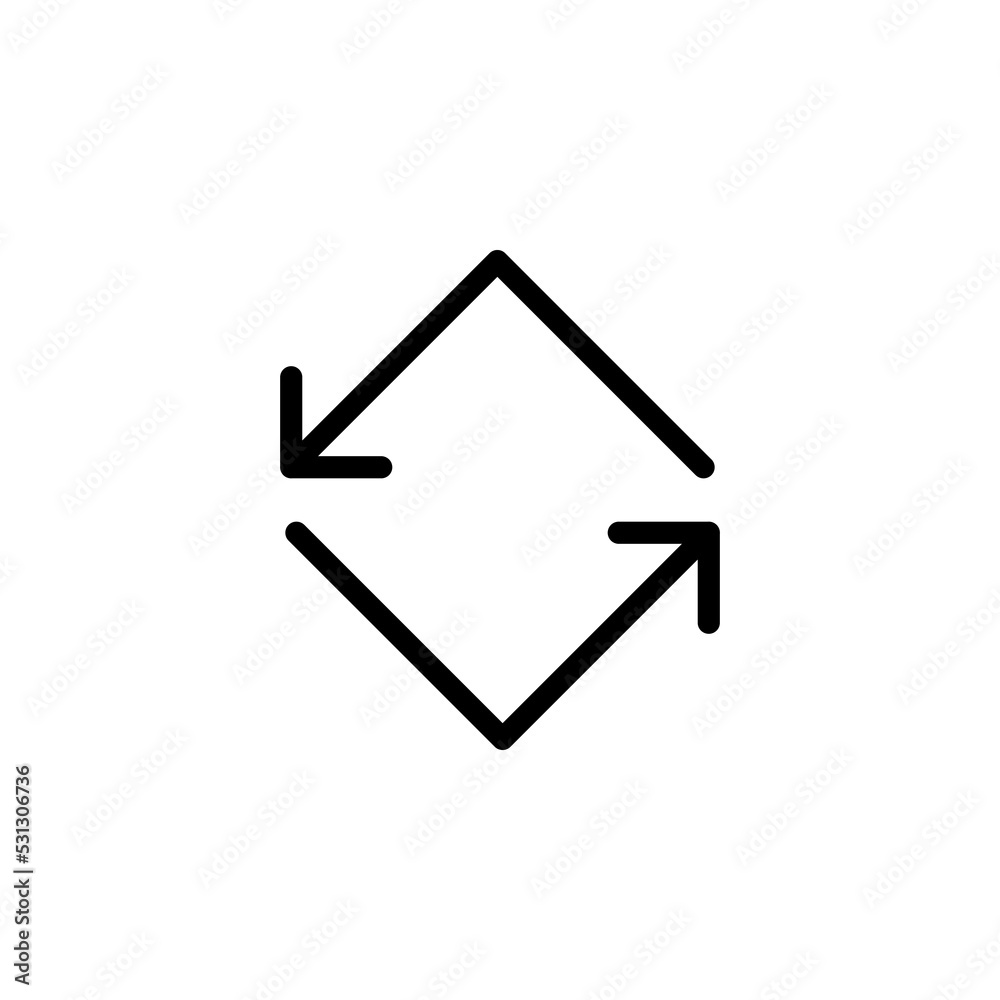 Arrow sign symbol line icon suitable for any purpose Arrow sign symbol line icon suitable for any purpose