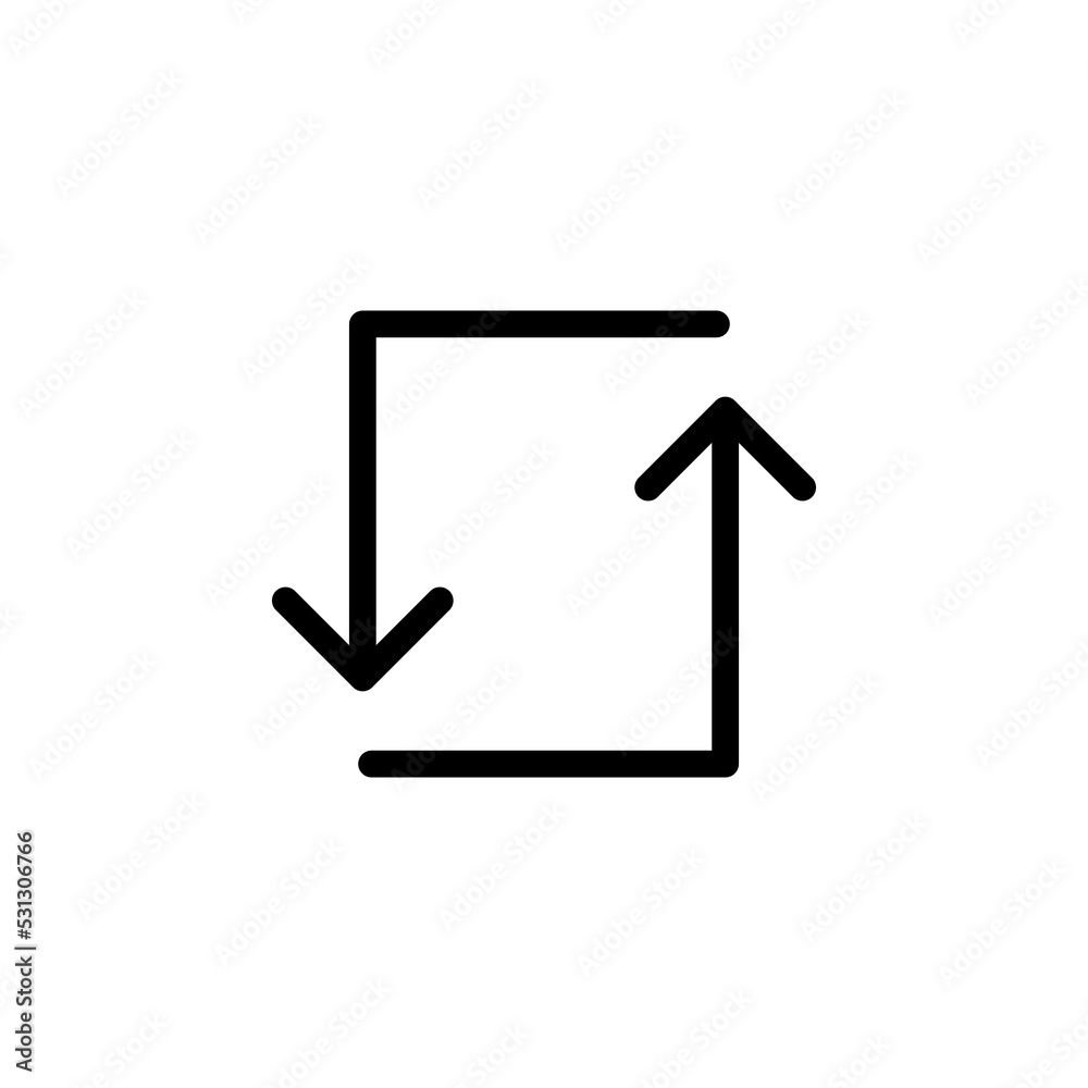 Arrow sign symbol line icon suitable for any purpose Arrow sign symbol line icon suitable for any purpose