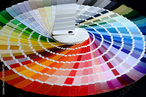 Color catalog for paints and powder coatings photo