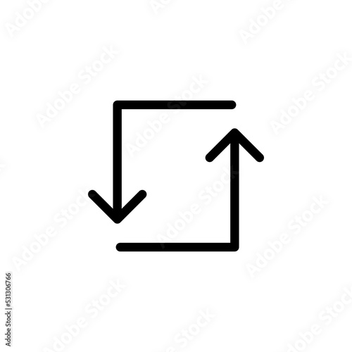 Arrow sign symbol line icon suitable for any purpose