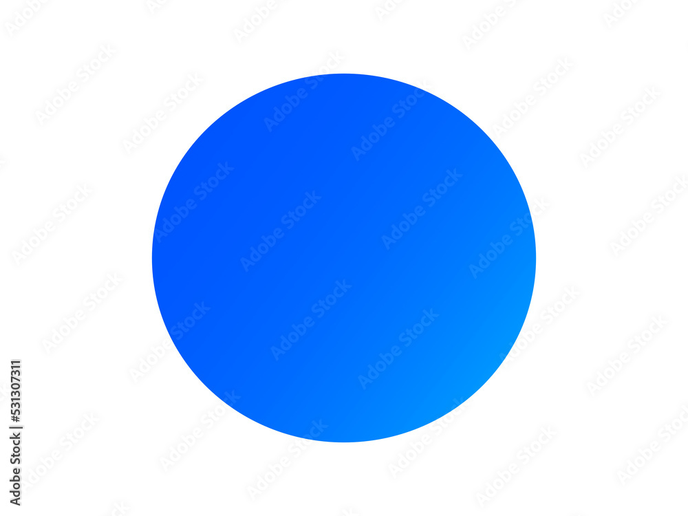 blue sphere isolated on white. Gradient background, Wallpaper, backdrop, etc