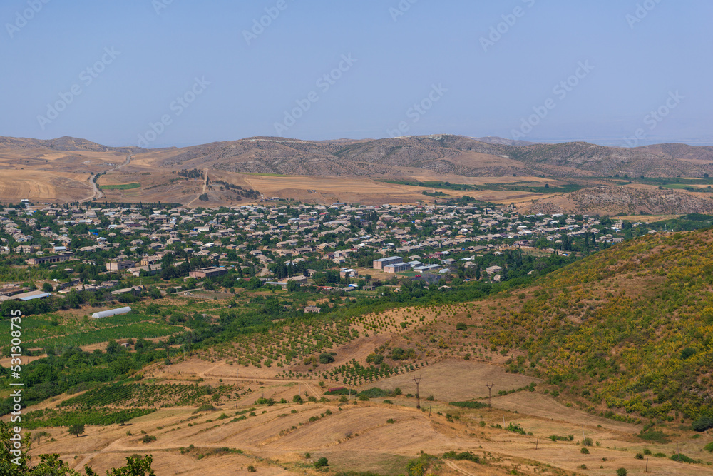 View of Berdavan village from above, Armenia 